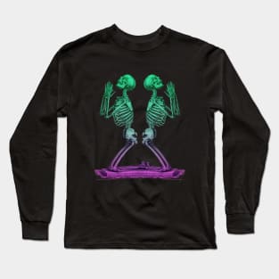 Halloween Theme - Praying Skeletons Long Sleeve T-Shirt